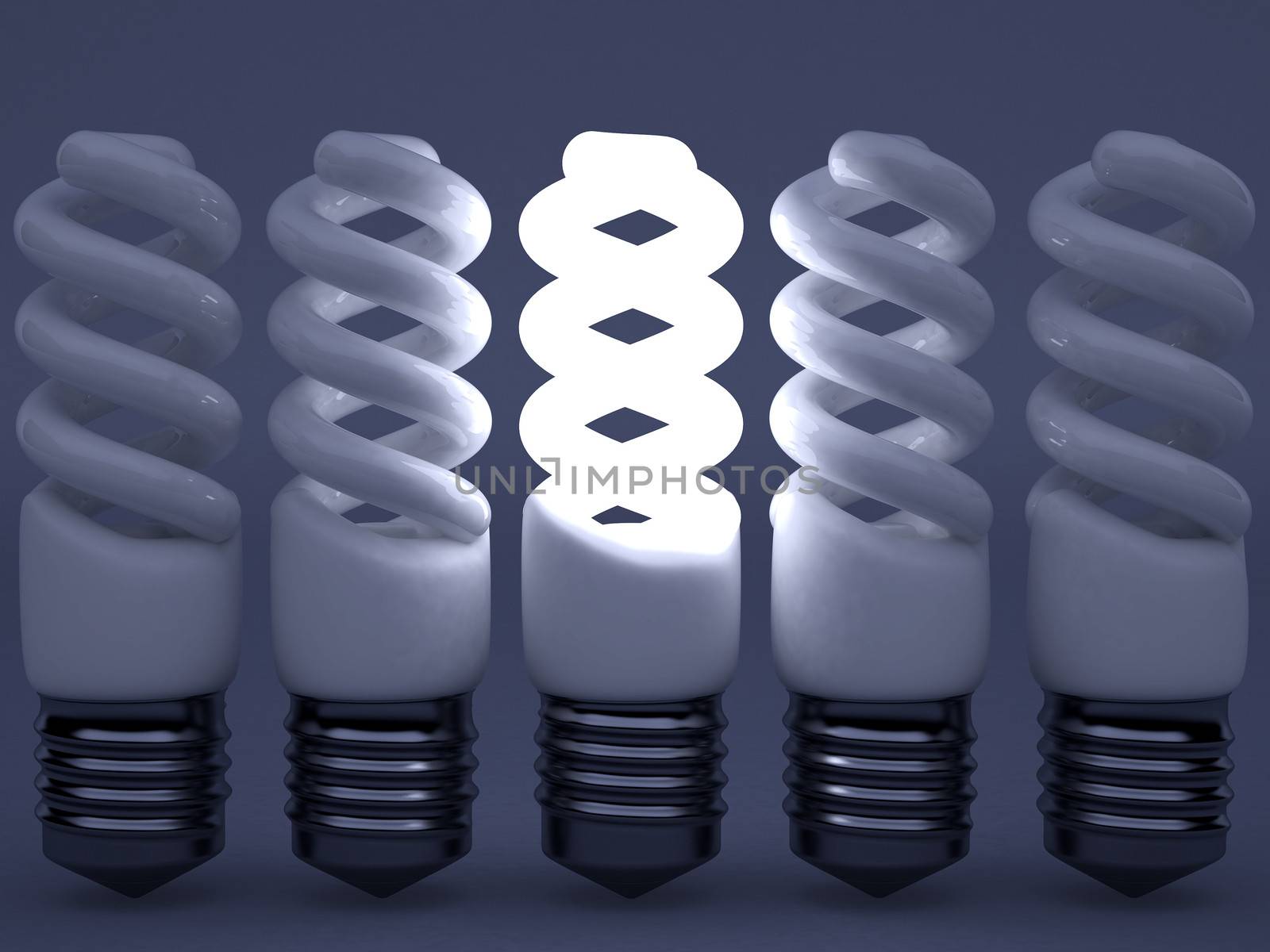 High resolution image. 3d rendered illustration. Light bulb symbol.