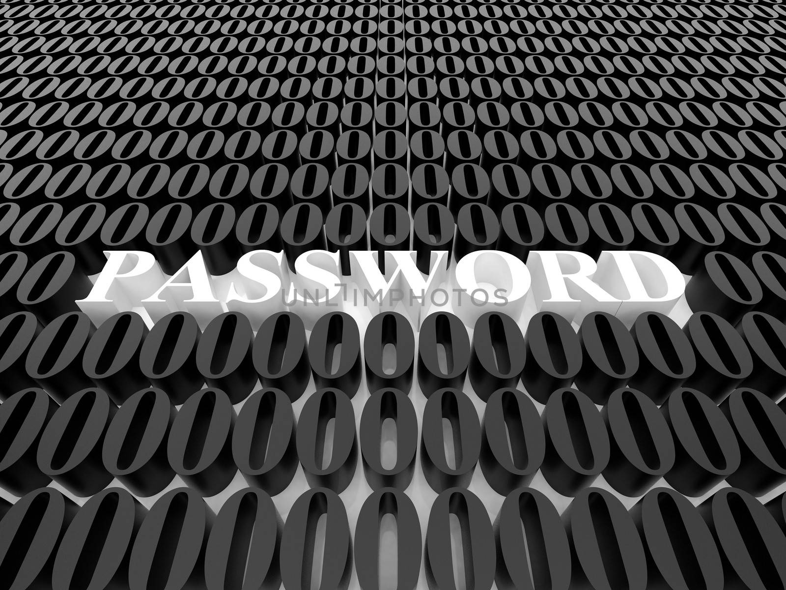 High resolution image password. 3d rendered illustration. Symbol password.