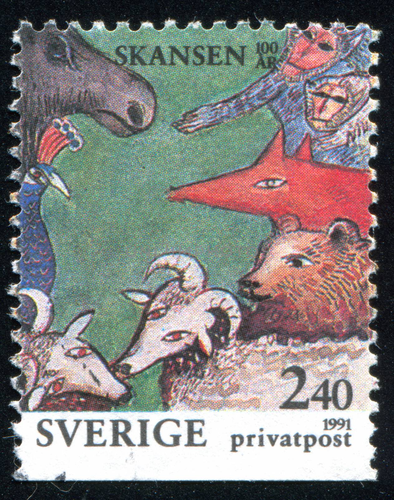 SWEDEN - CIRCA 1991: stamp printed by Sweden, shows Animals, circa 1991