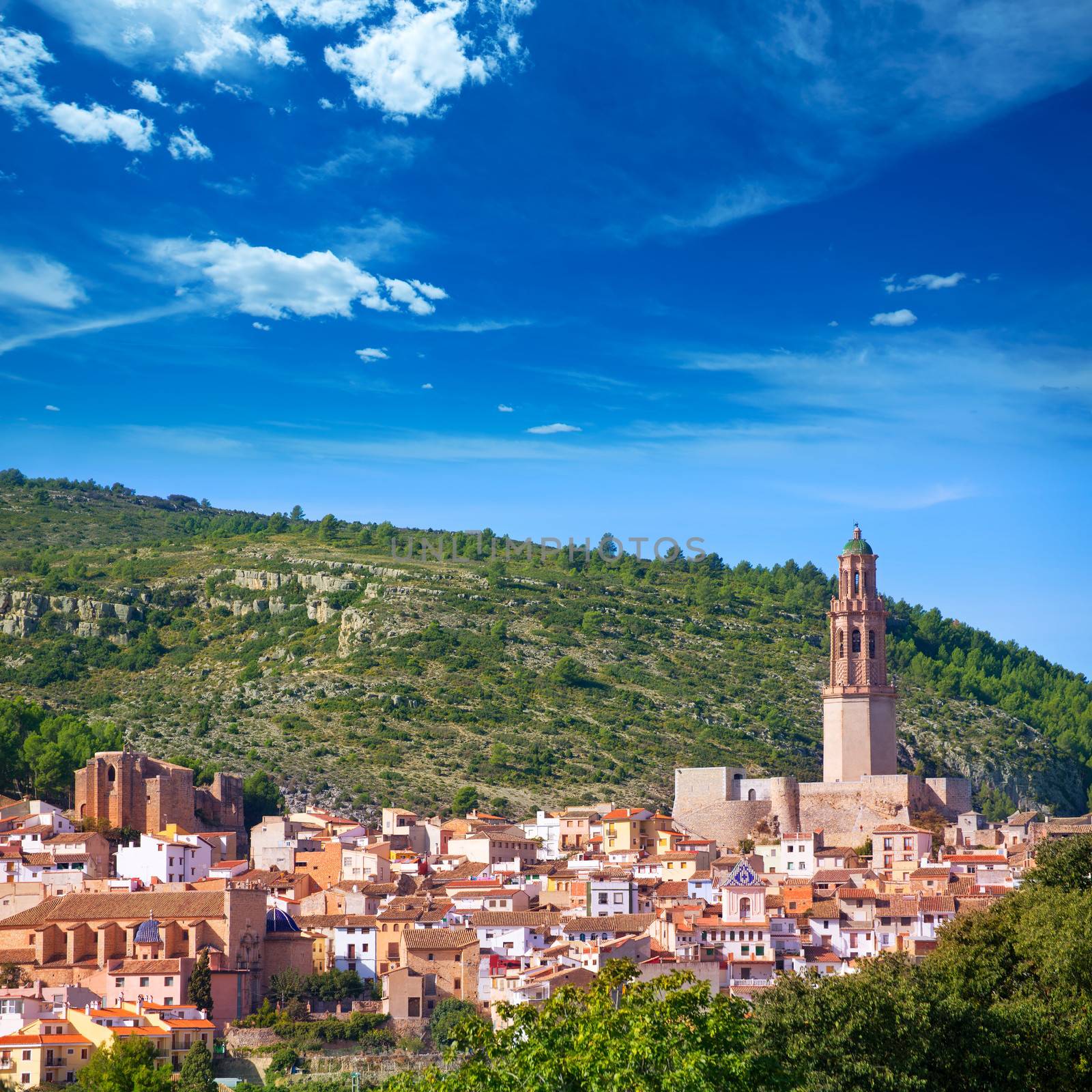 Jerica Castellon village skyline in Alto Palancia of Spain by lunamarina