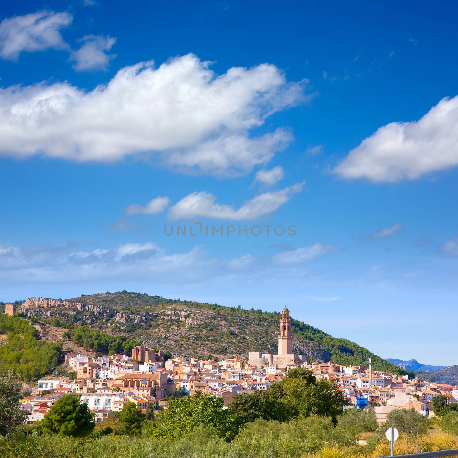 Jerica Castellon village skyline in Alto Palancia of Spain by lunamarina