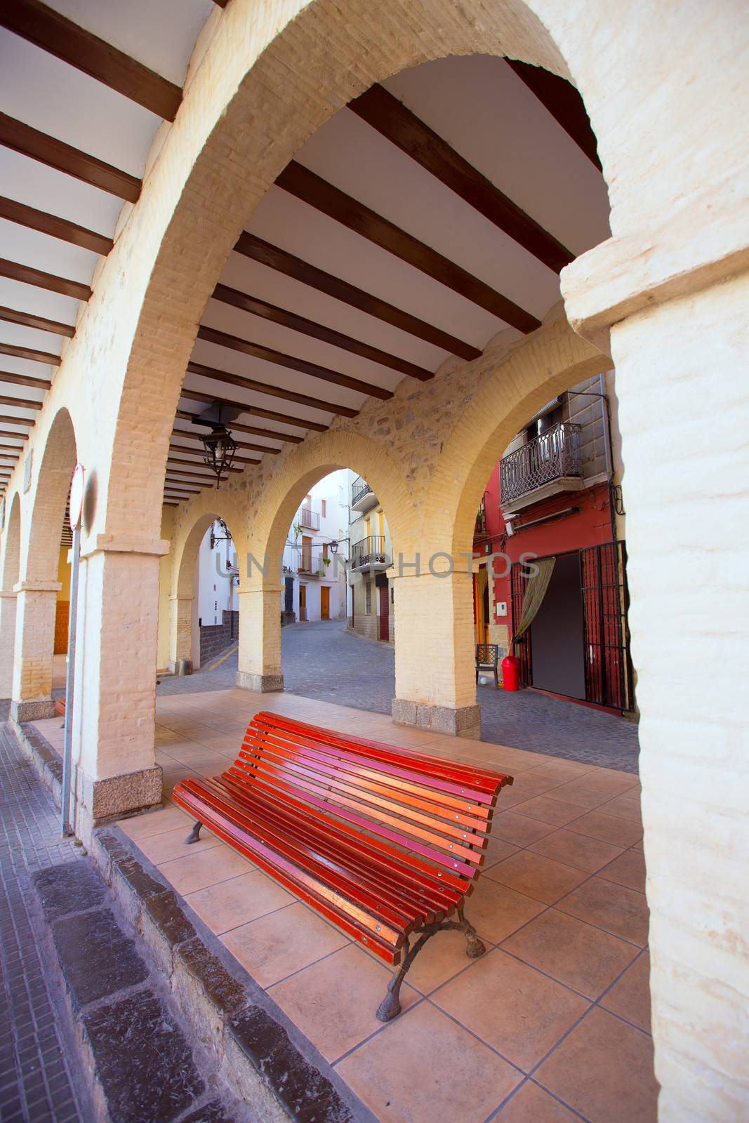 Jerica Castellon village arches in Alto Palancia of Spain Valencian Community
