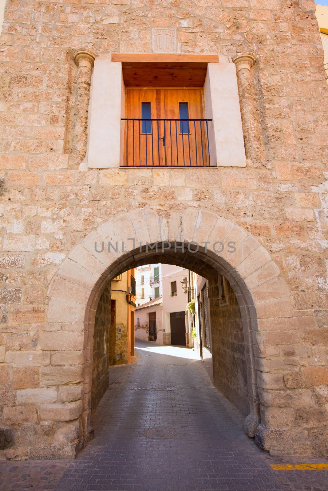 Jerica Castellon village arches in Alto Palancia of Spain Valencian Community