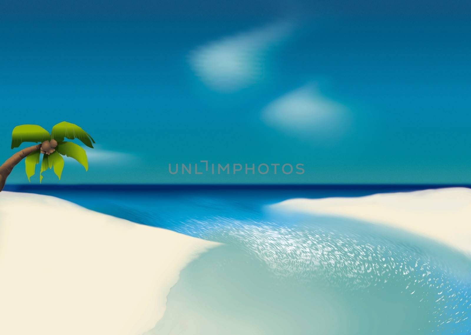 White Beach - Background Illustration