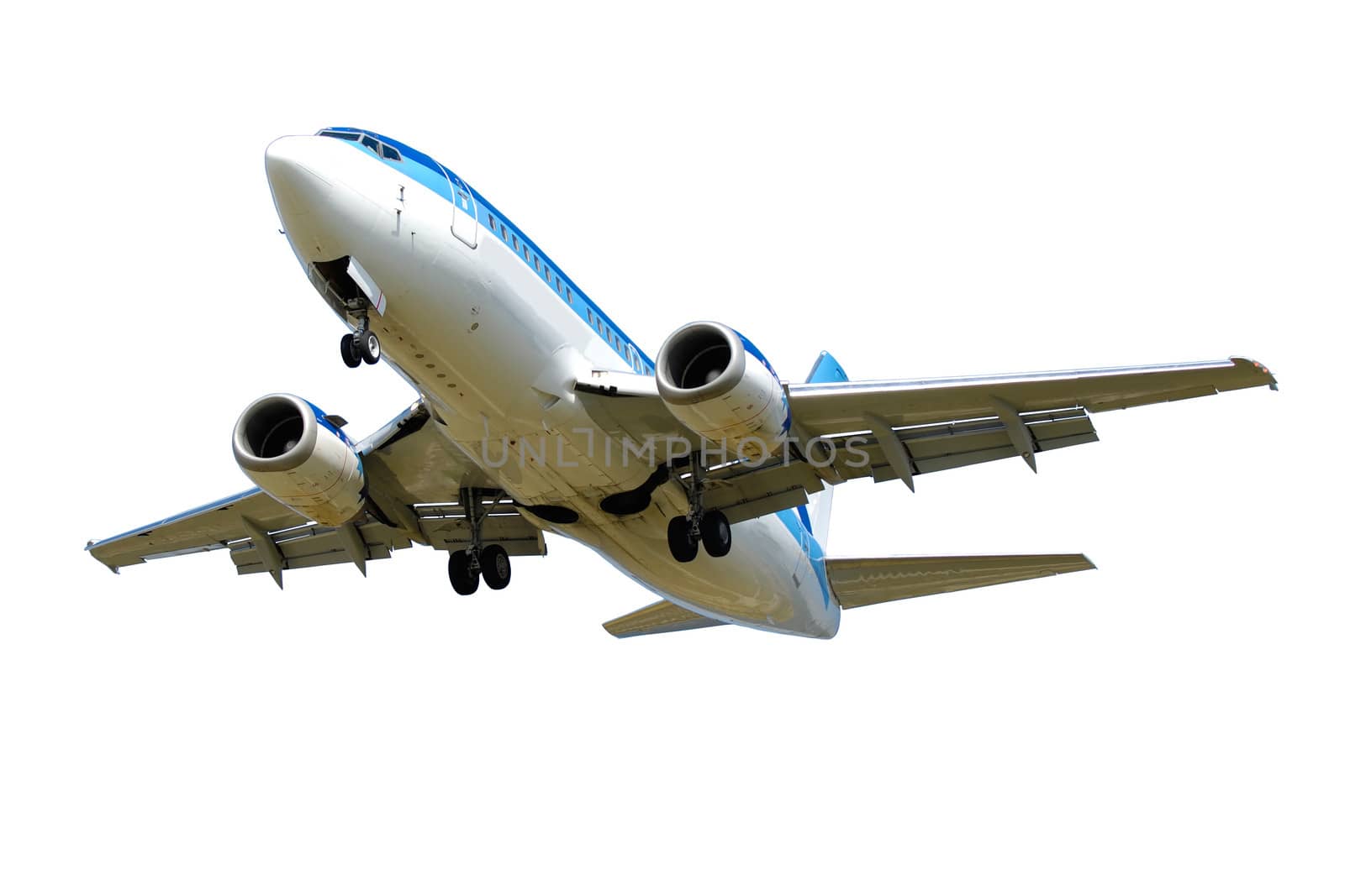 Plane is isolated on a clean white background.