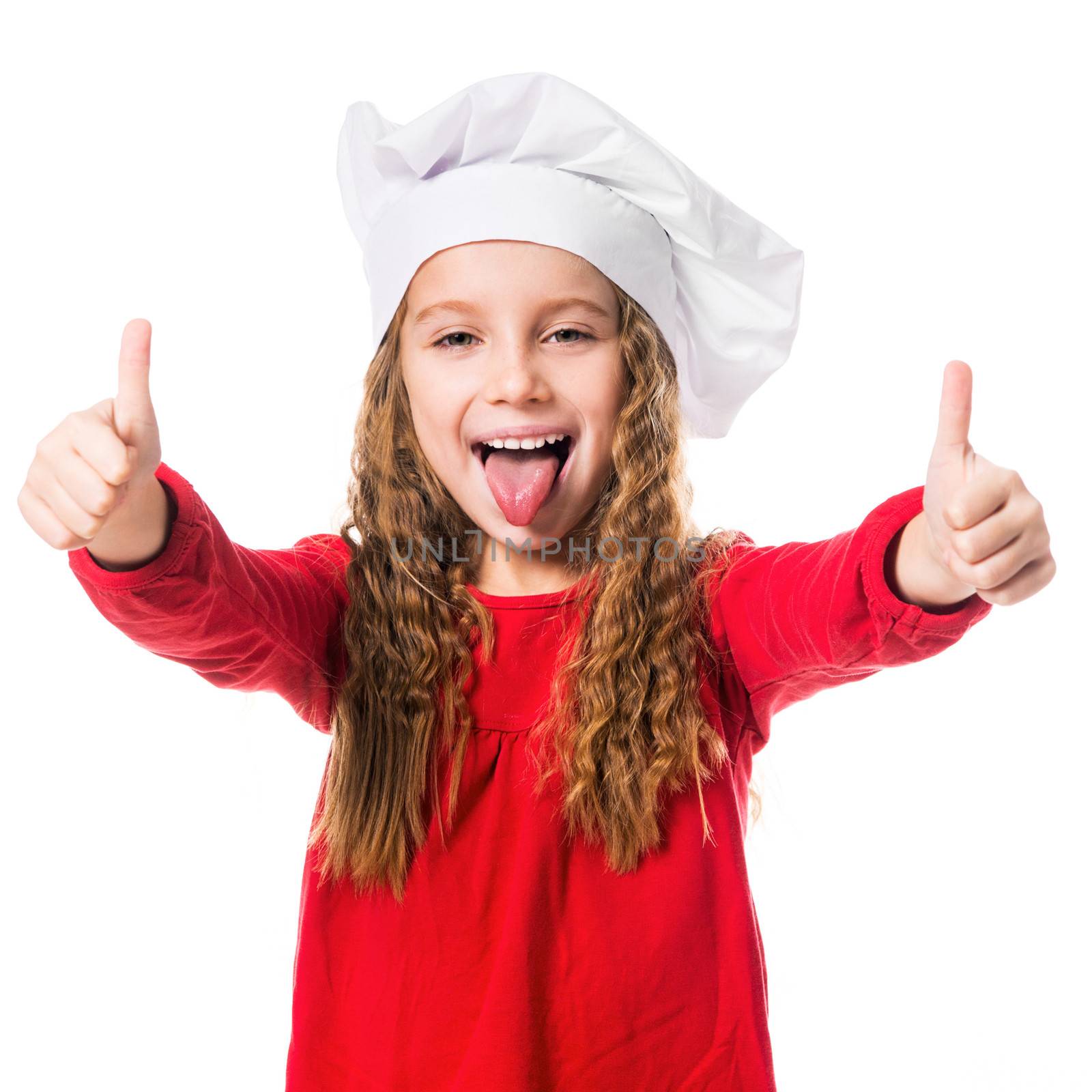 girl in chef hat by GekaSkr