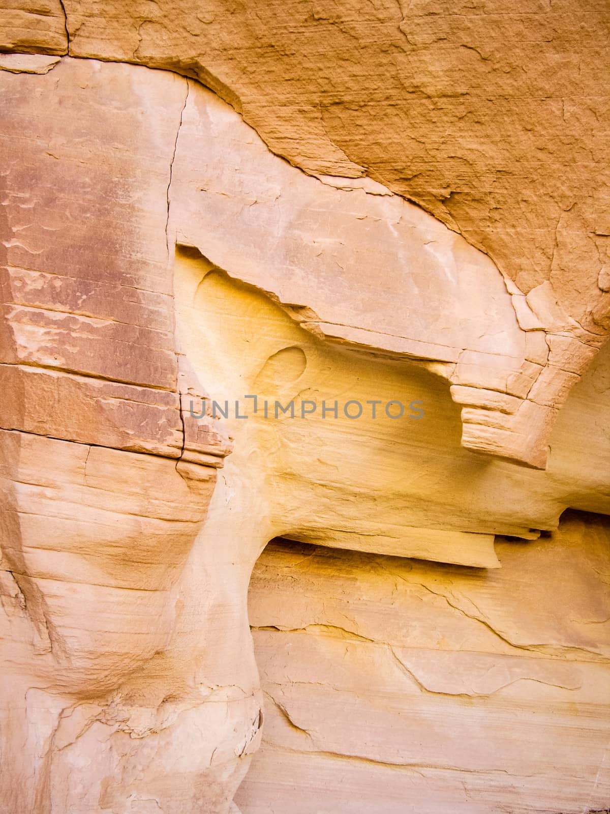Yellow sandstone walls in Valley of Fire State Park, Nevada