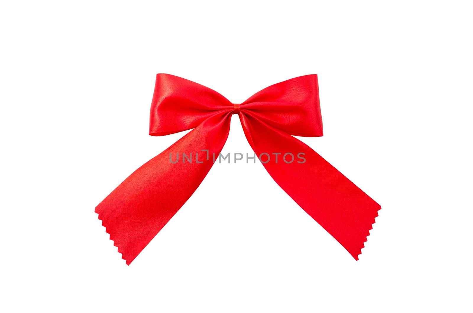 Bow, made of red silk ribbon by 9george