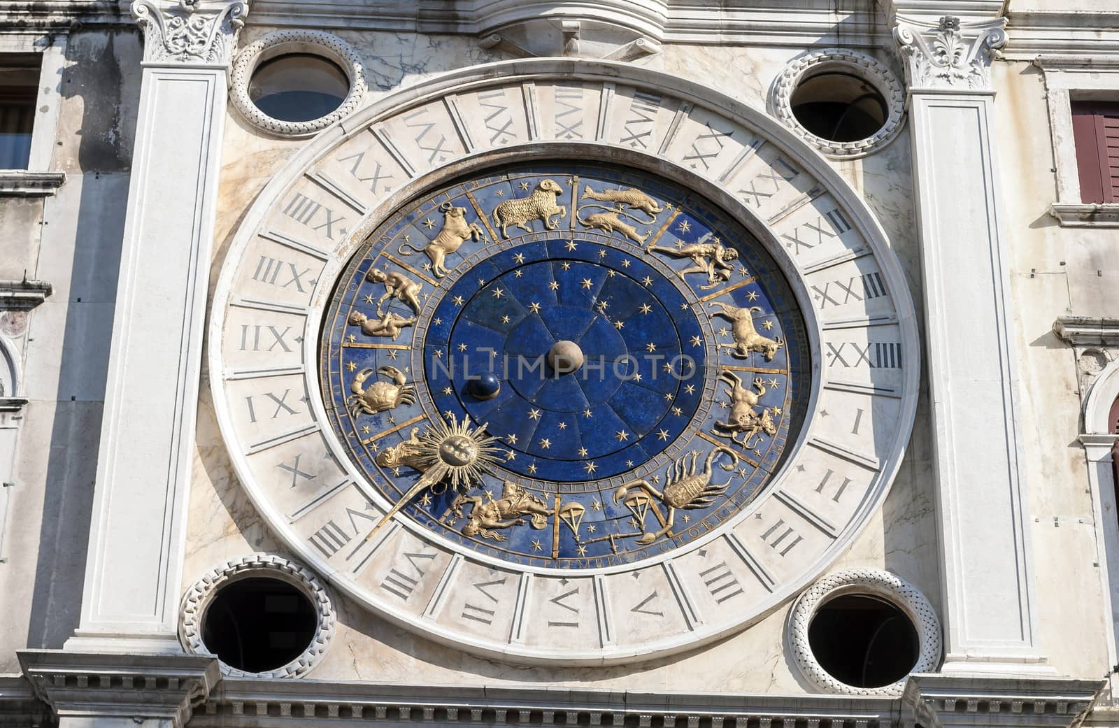 Astronomical clock in San Marco Square, Venice, Italy.