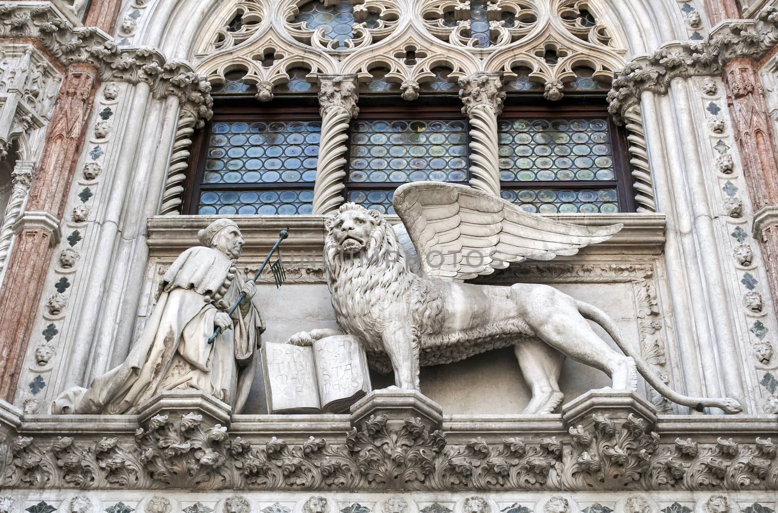 Lion of St Mark statue in Venice, Italy.