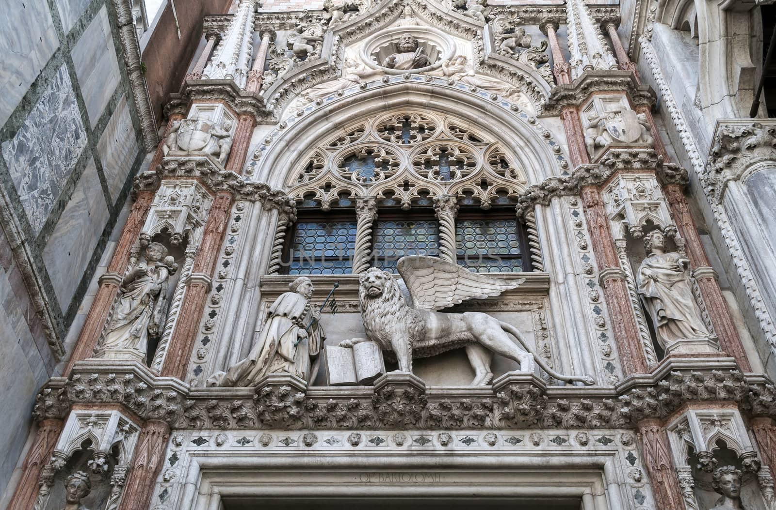 Lion of St Mark statue in Venice, Italy.