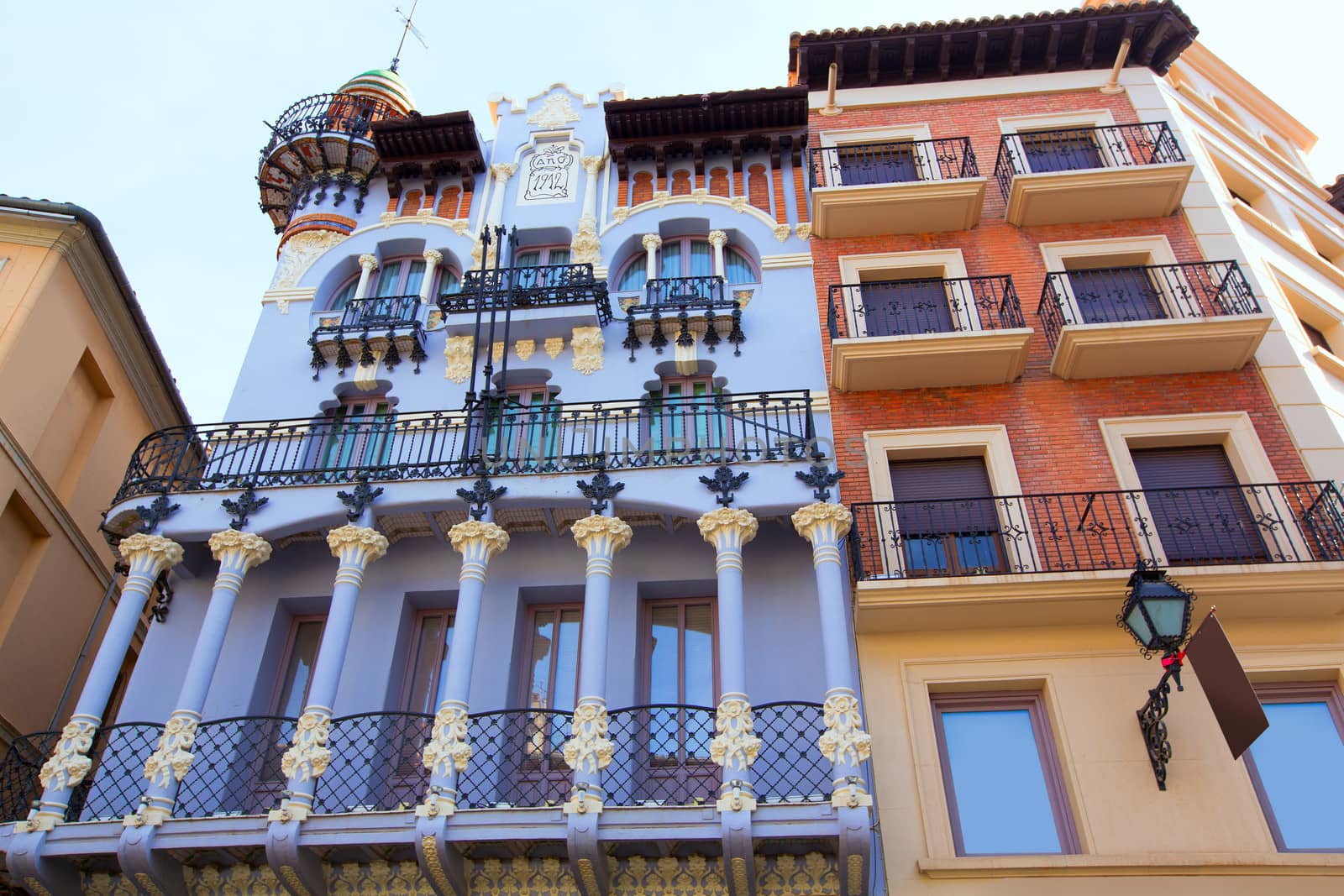 Aragon Teruel El Torico modernist building in Plaza Carlos Castells Spain