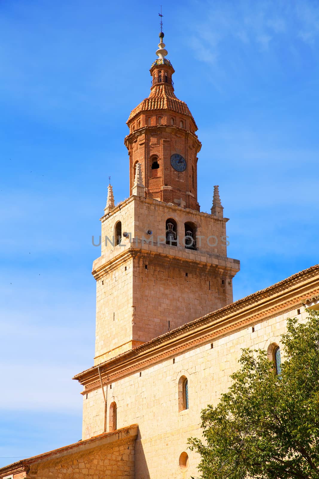 Calamocha Teruel church in Aragon at Spain