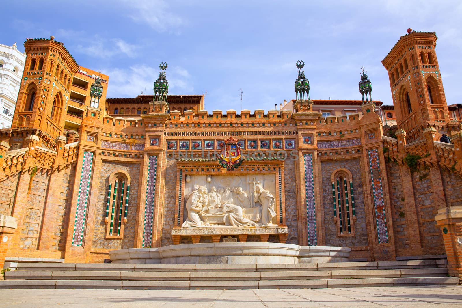 Aragon Teruel Amantes fountain in La Escalinata Spain by lunamarina