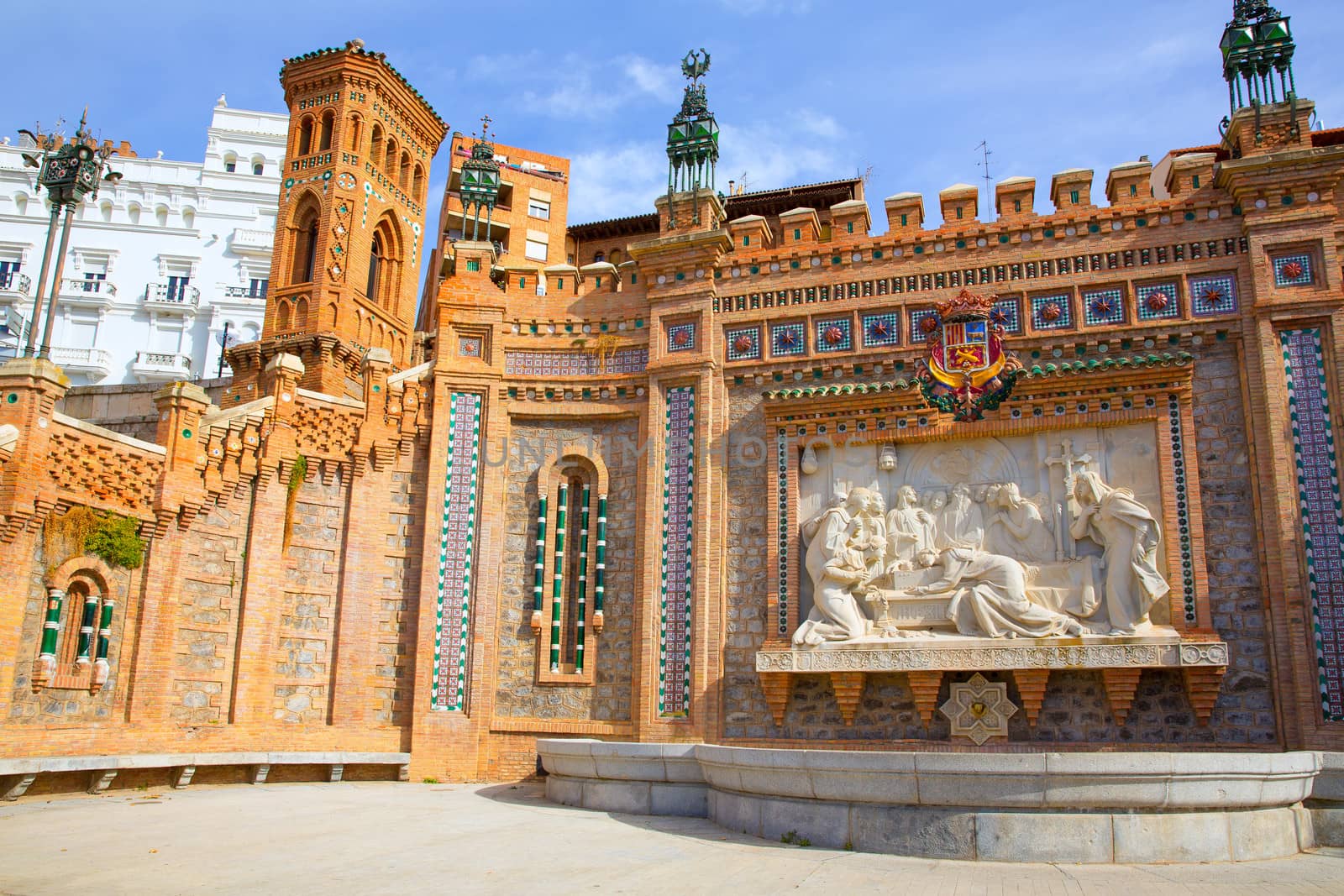 Aragon Teruel Amantes fountain in La Escalinata Spain by lunamarina