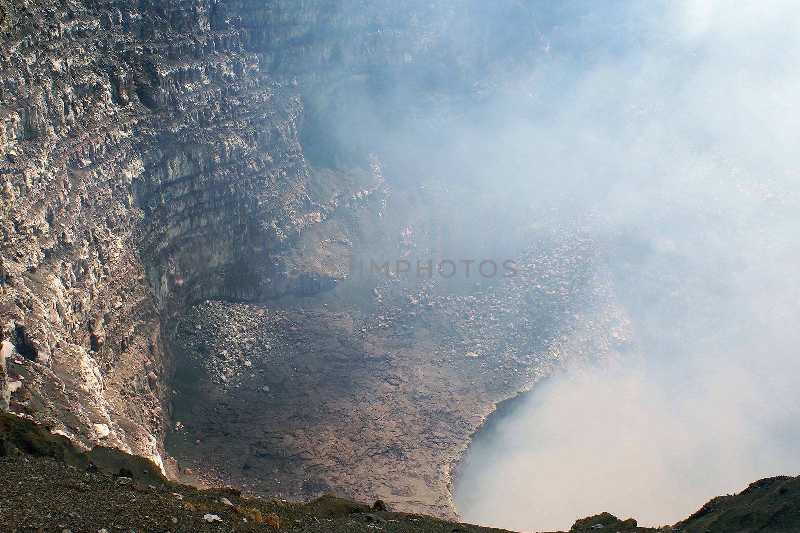 View into the crater, Volcano Masaya National Park, Nicaragua, Central America