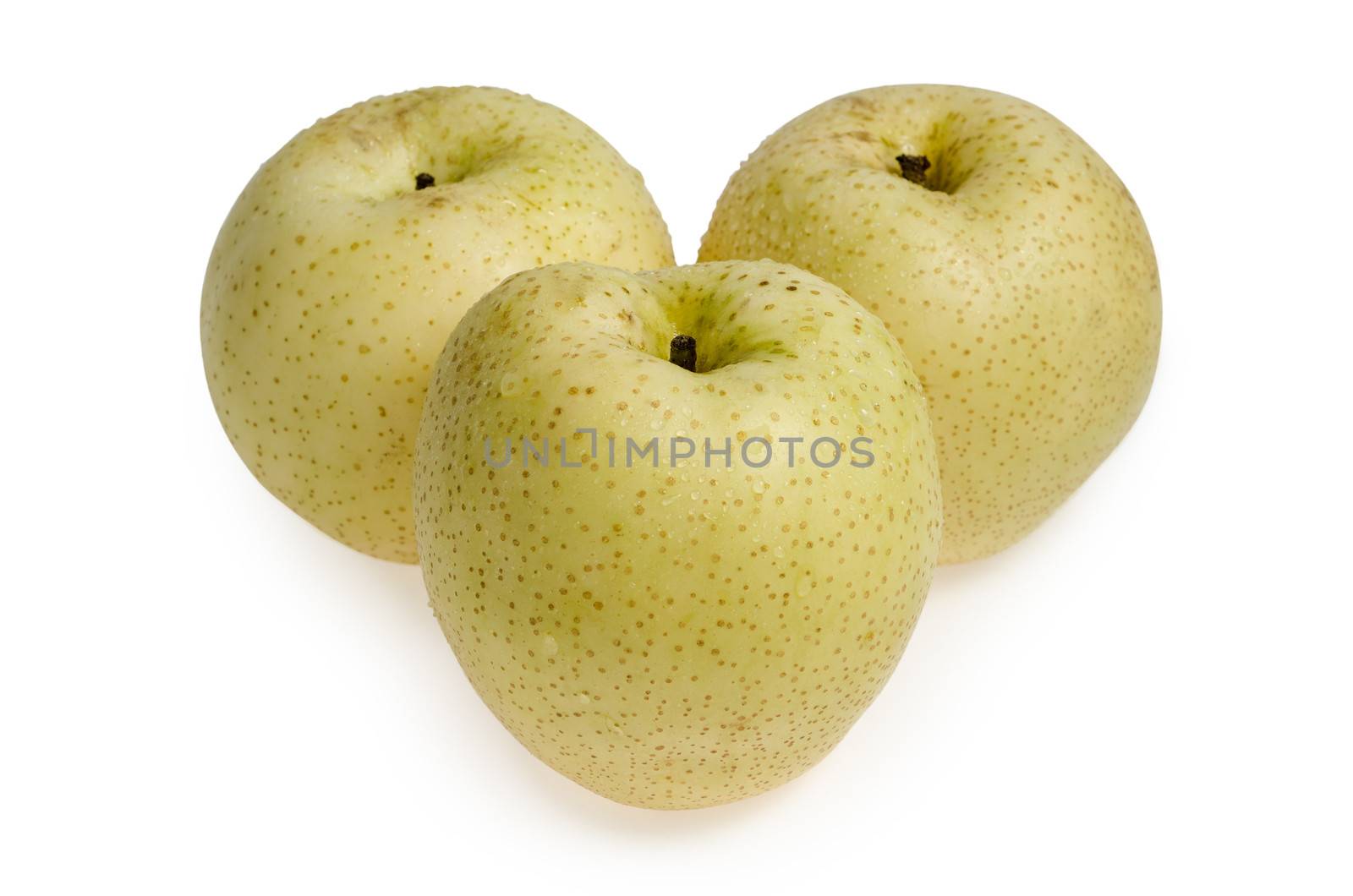 three Juicy Isolated Asian Pear (including Clipping Path)  by 9george