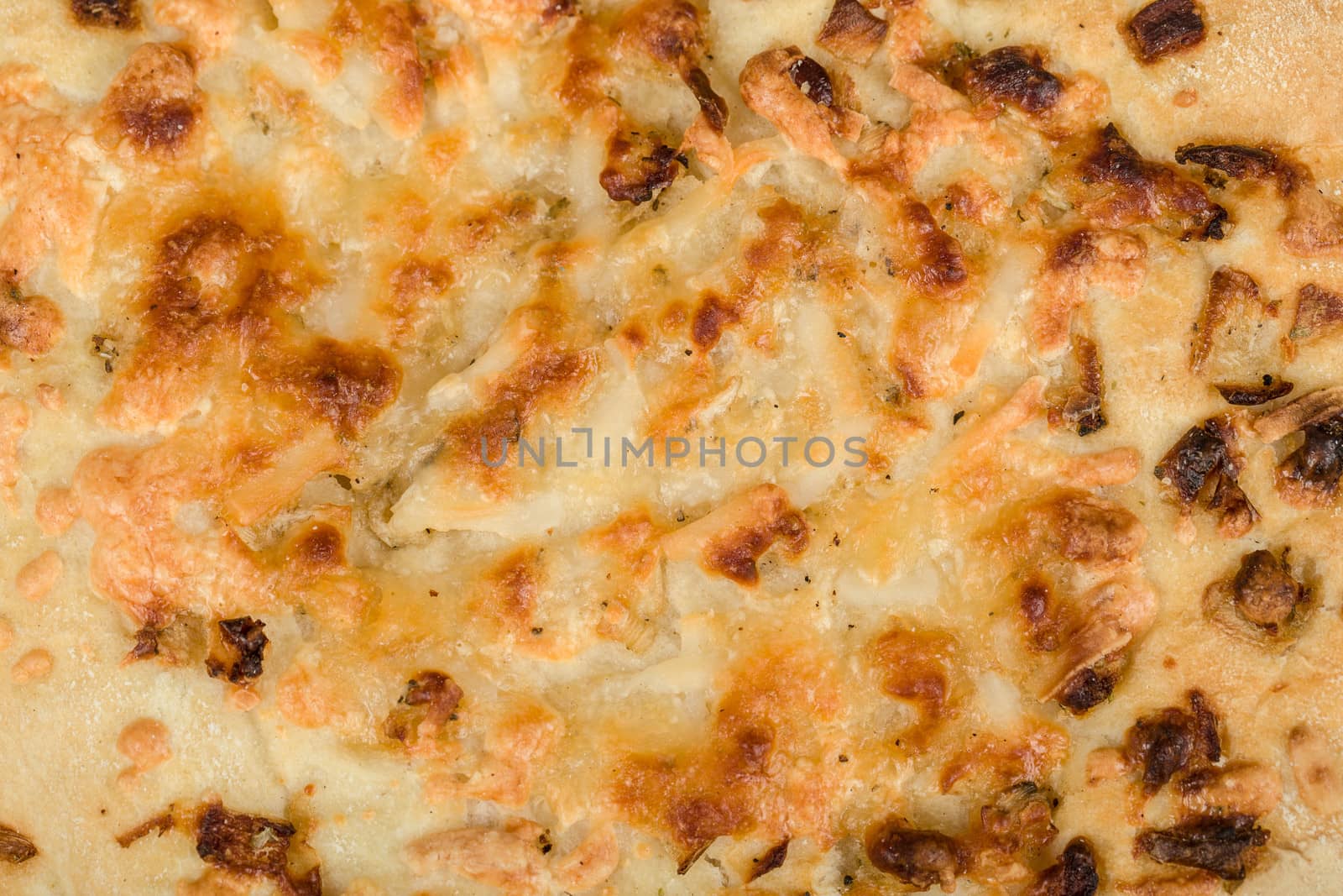 texture of bread with cheese and onion for background use