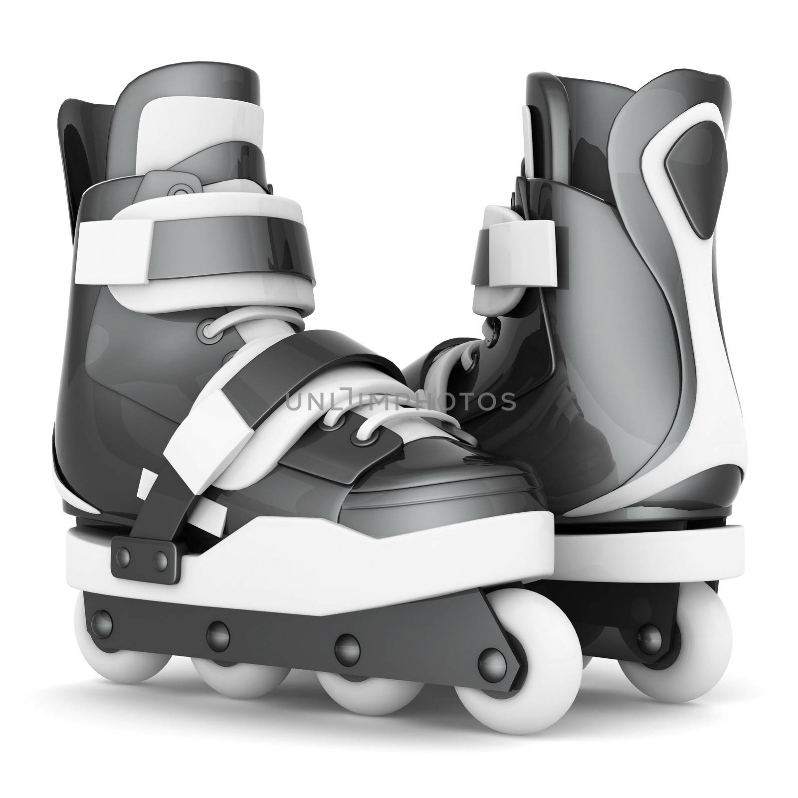 Roller skates isolated on white background