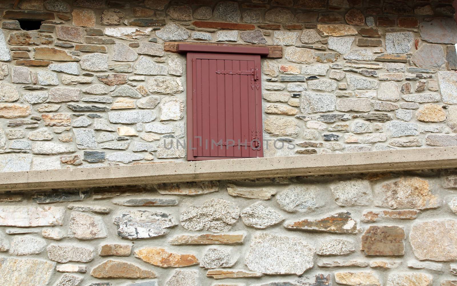 old stone house wall and window detail by goce