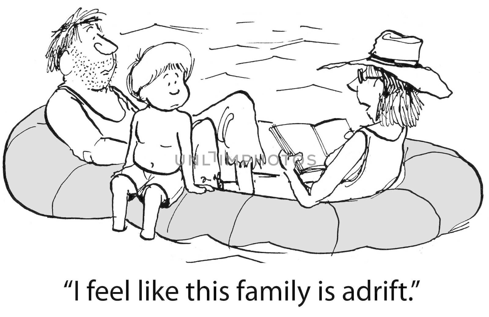 Family tries to stay passive while adrift by andrewgenn