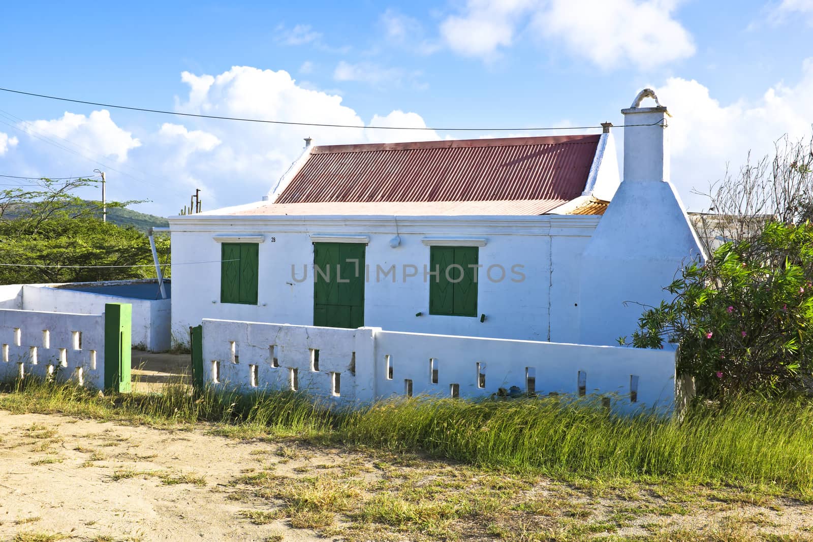 Typical caribbean house in Aruba Island