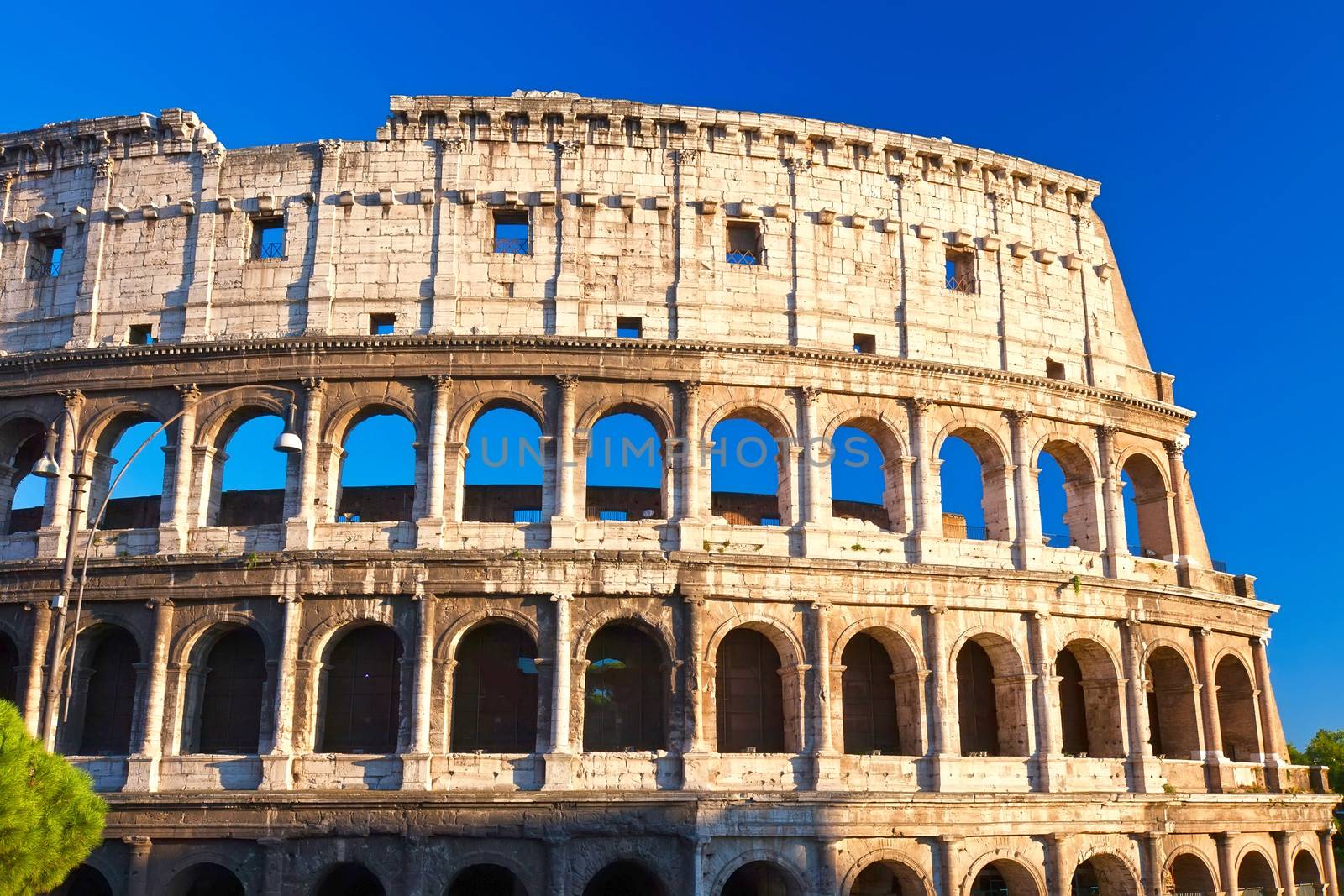 Beautiful view of famous ancient Colosseum in Rome, Italy