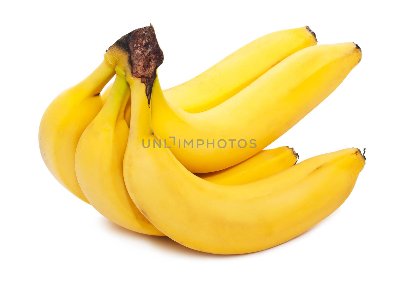 Fresh yellow banana isolated on white background