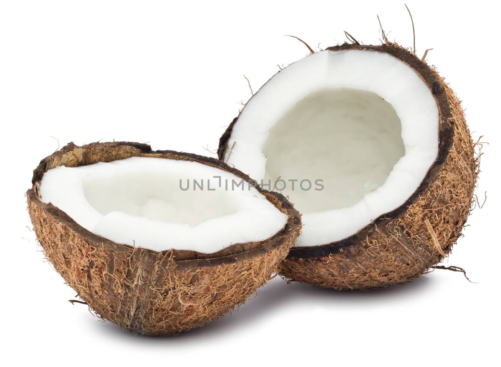 Perfect fresh coconut isolated on white background