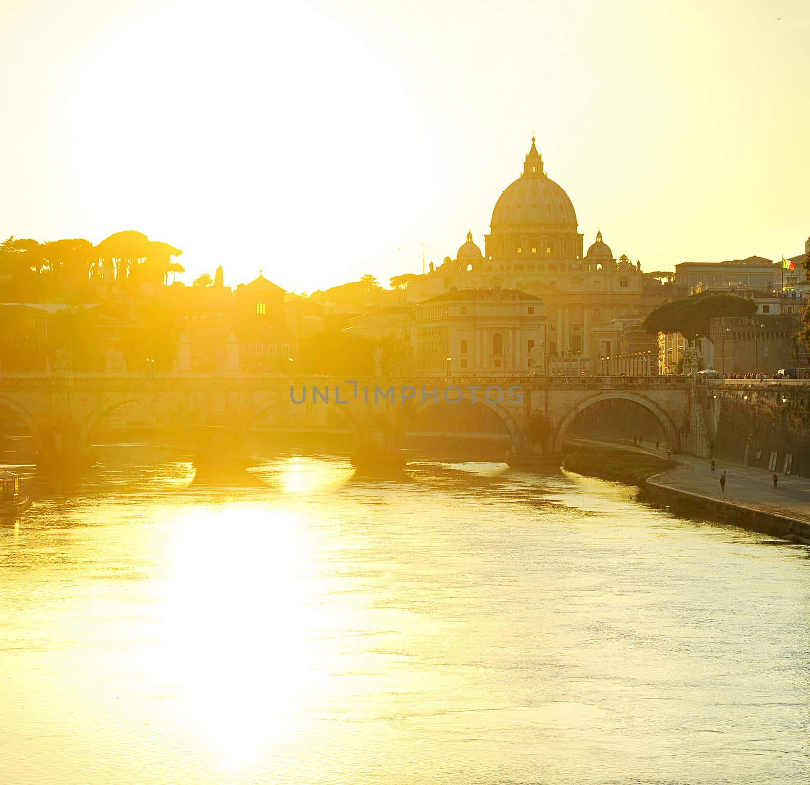 Tiber and St. Peter's cathedral by joyfull