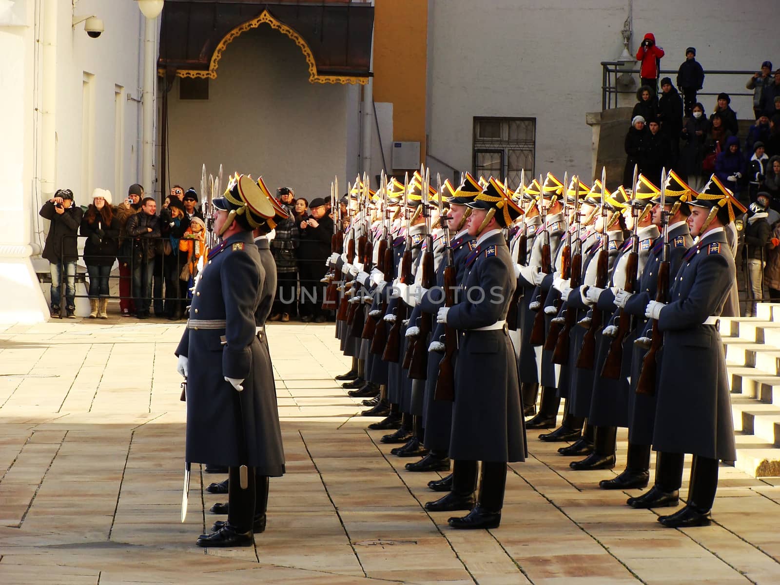 Changing of the Guards Ceremony, Cathedral Square, Moscow Kremlin Complex, Russia