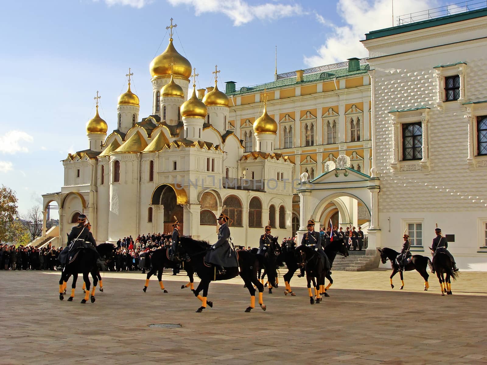 Changing of the Guards Ceremony, Cathedral Square, Moscow Kremlin Complex, Russia