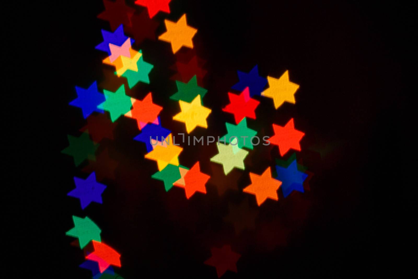 Multicolored bokeh abstract background for the holiday Hanukkah