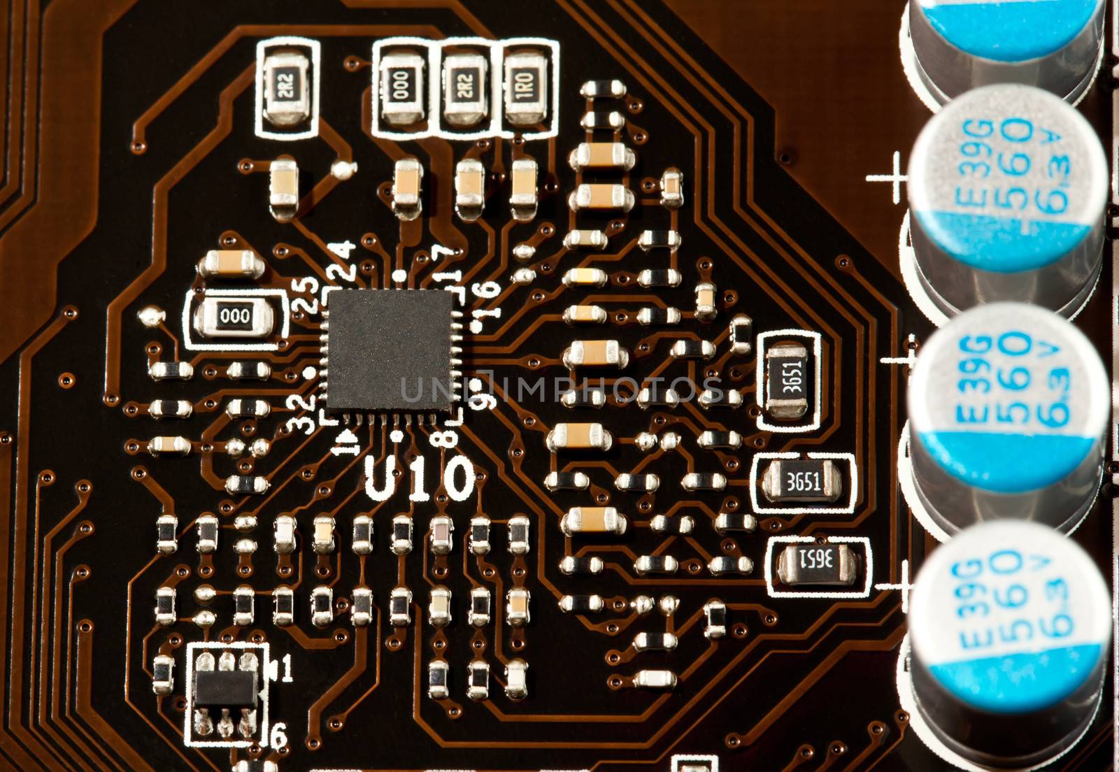 Laptop motherboard closeup view by RawGroup