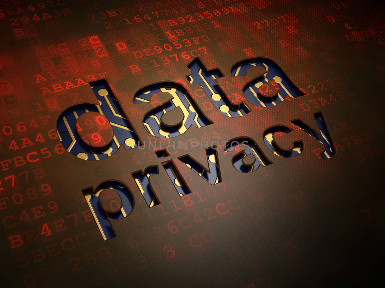 Privacy concept: Data Privacy on digital screen background by maxkabakov