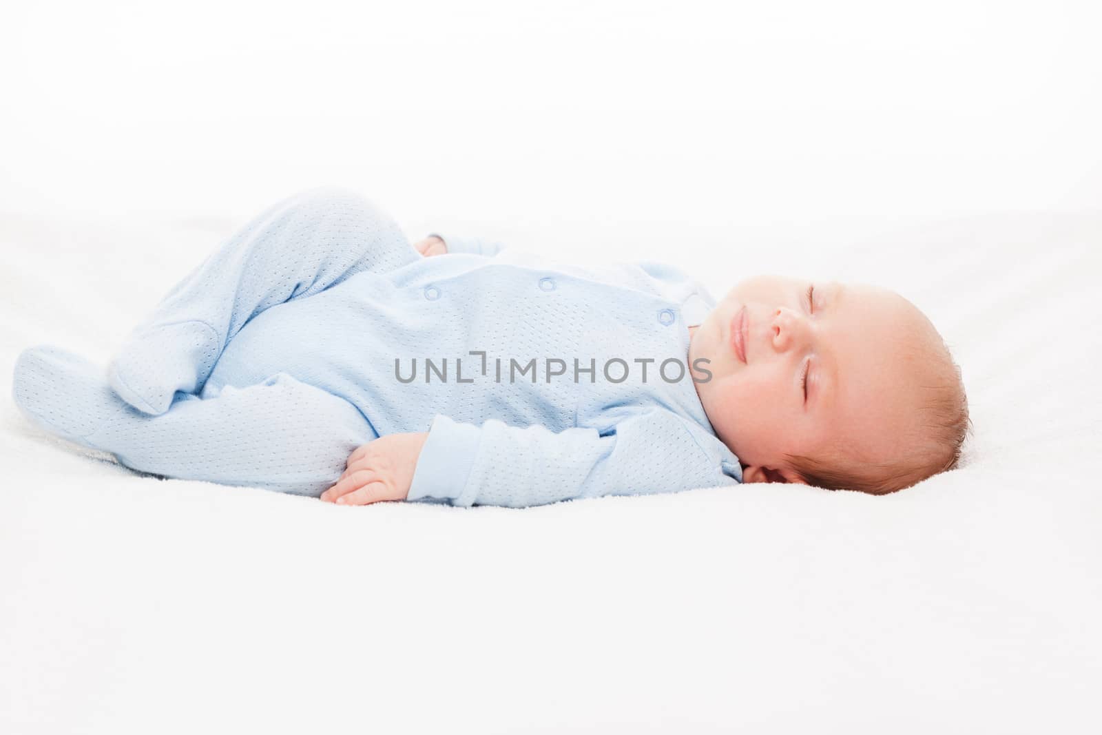 Little cute newborn baby child sleeping by ia_64