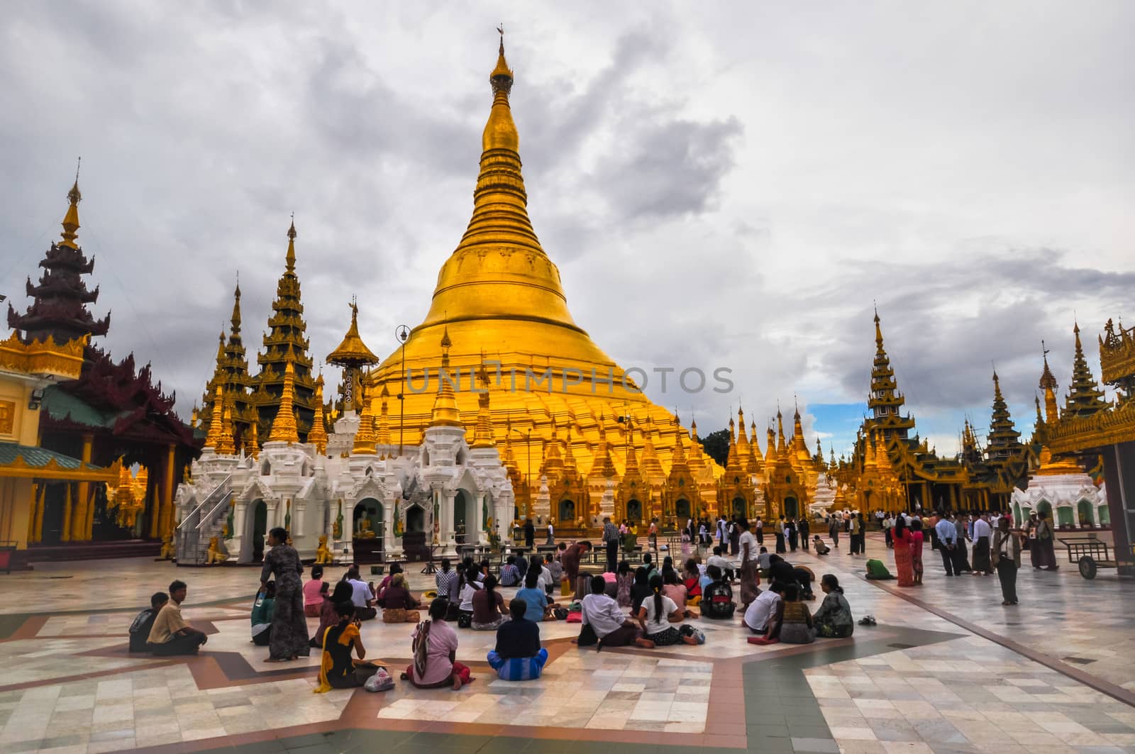 Shwedagon Pagoda  in Yangon, Myanmar (Burma)