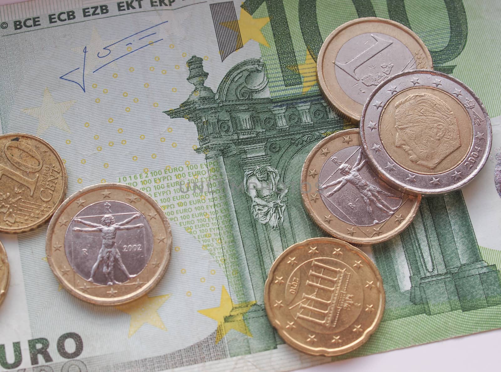 Euro notes and coins by paolo77