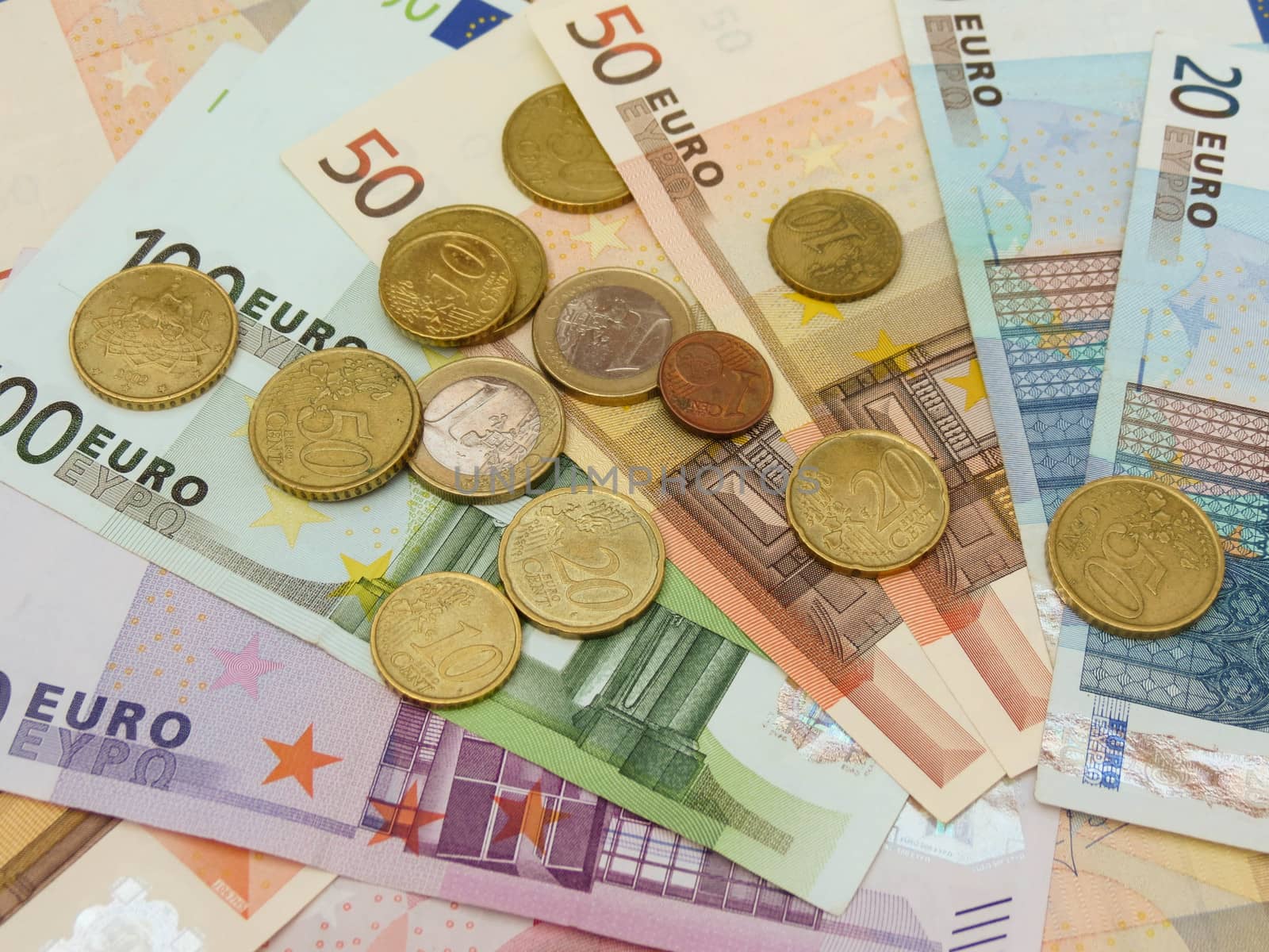 Euro notes and coins by paolo77