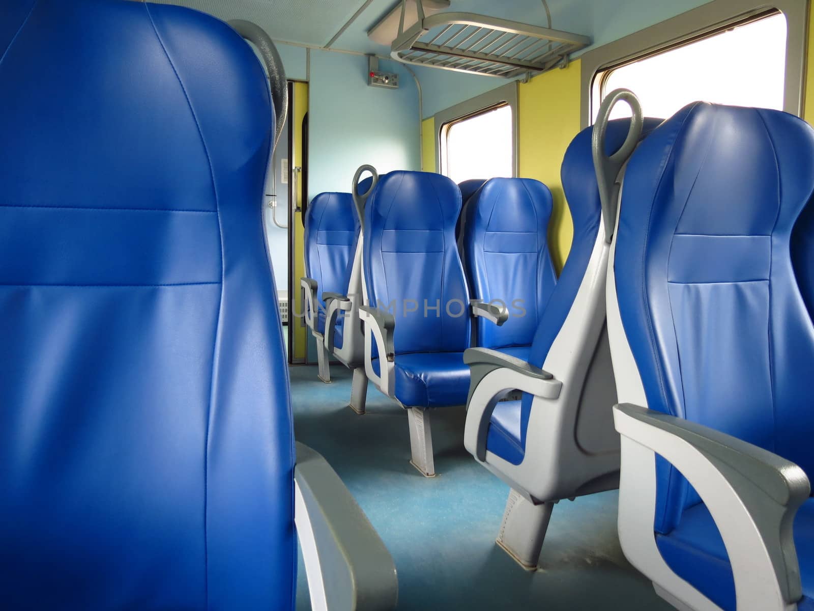 train seats empty useful as travel concept