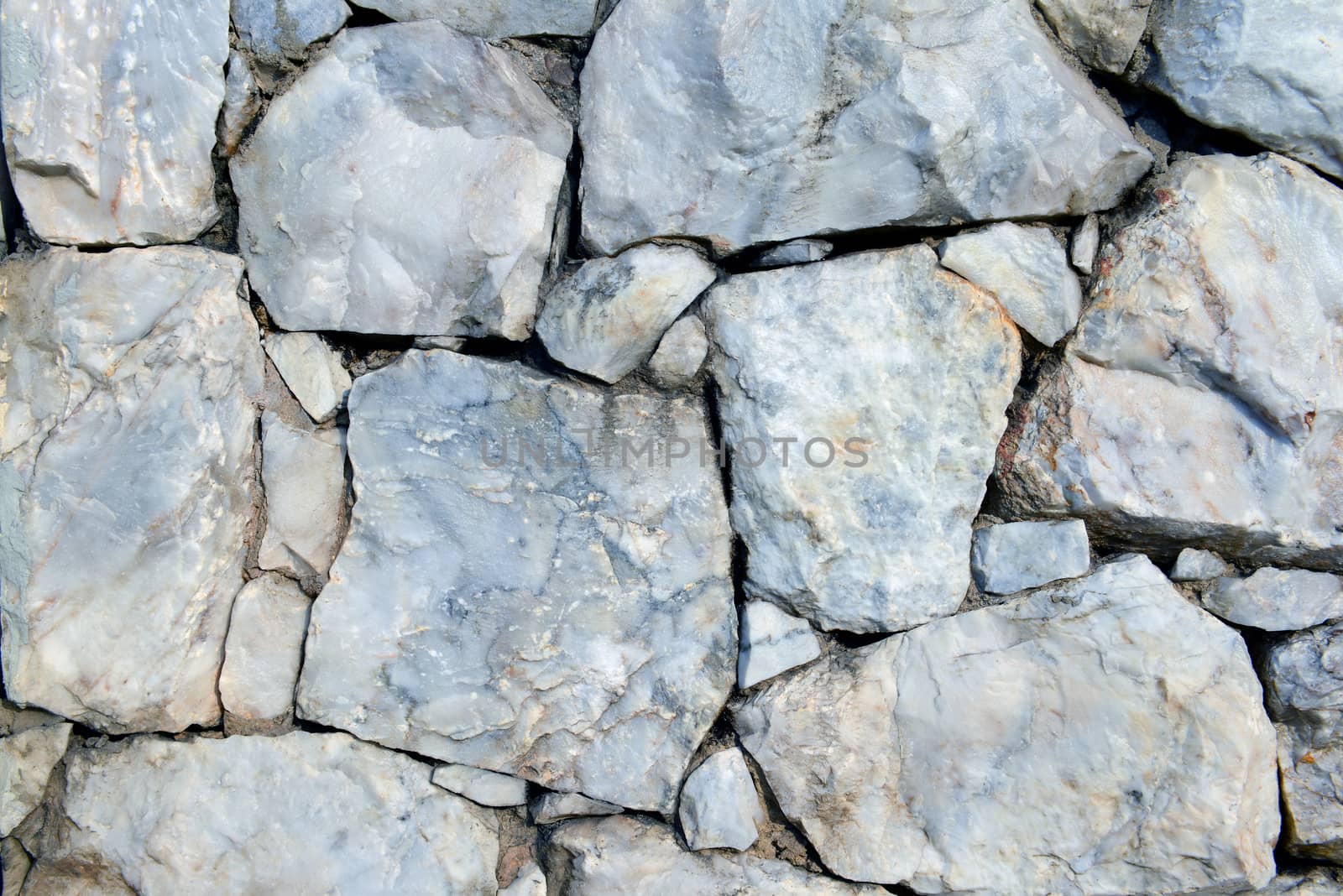 Closeup of stone wall background and texture