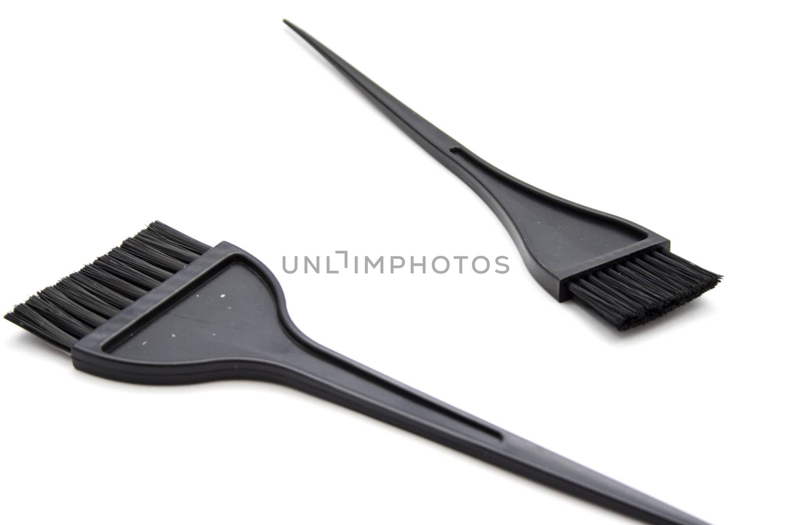 Coloring Hair Brush on white background