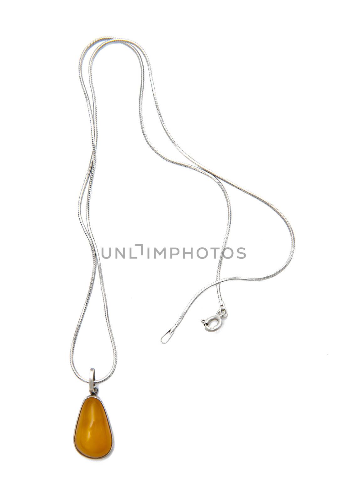 Necklace isolated on the white background