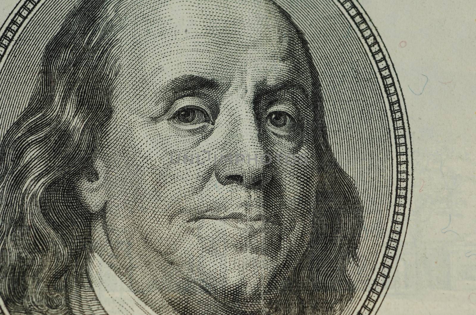 Close-up on Benjamin Franklin by 9george