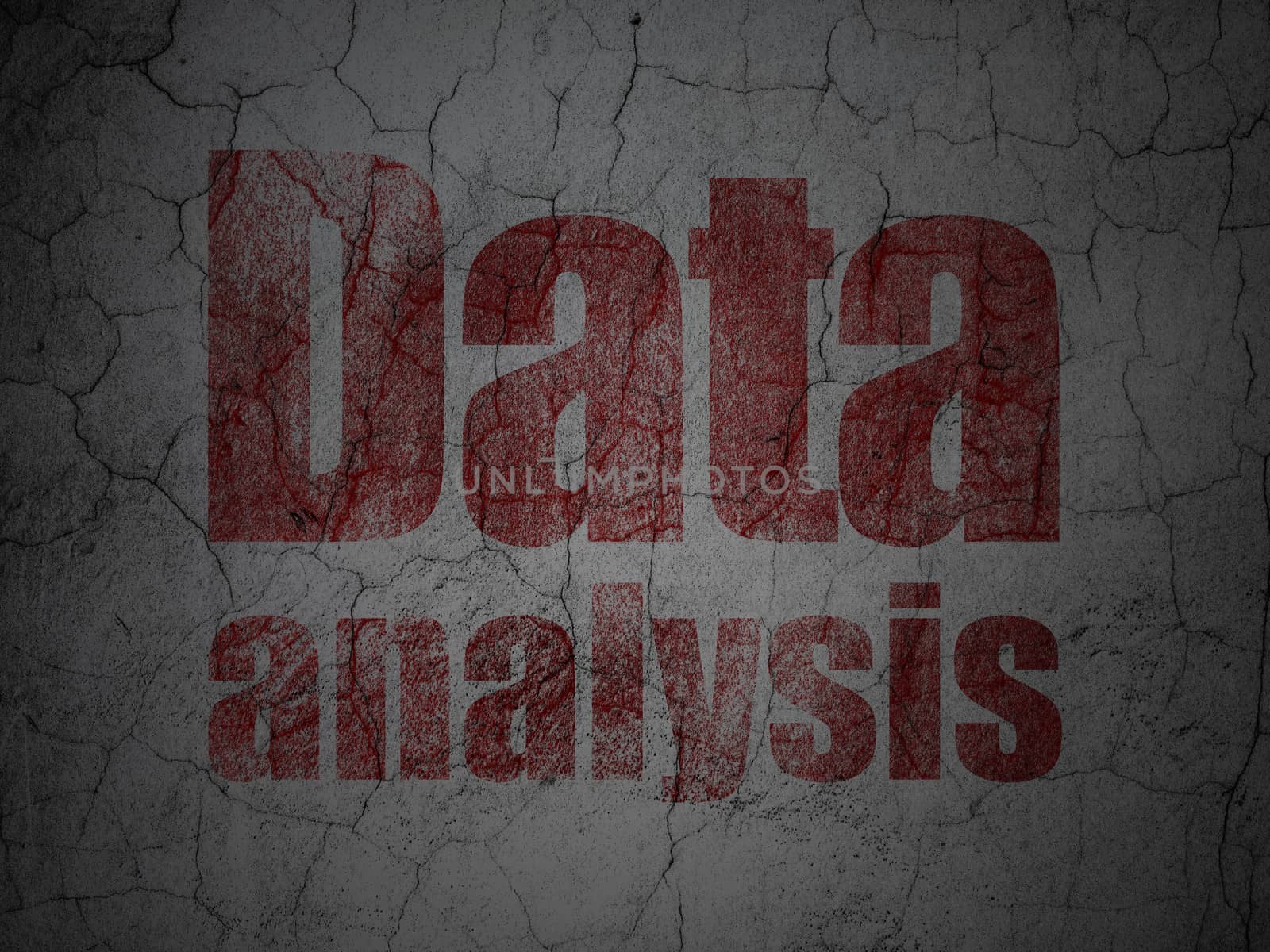 Information concept: Data Analysis on grunge wall background by maxkabakov