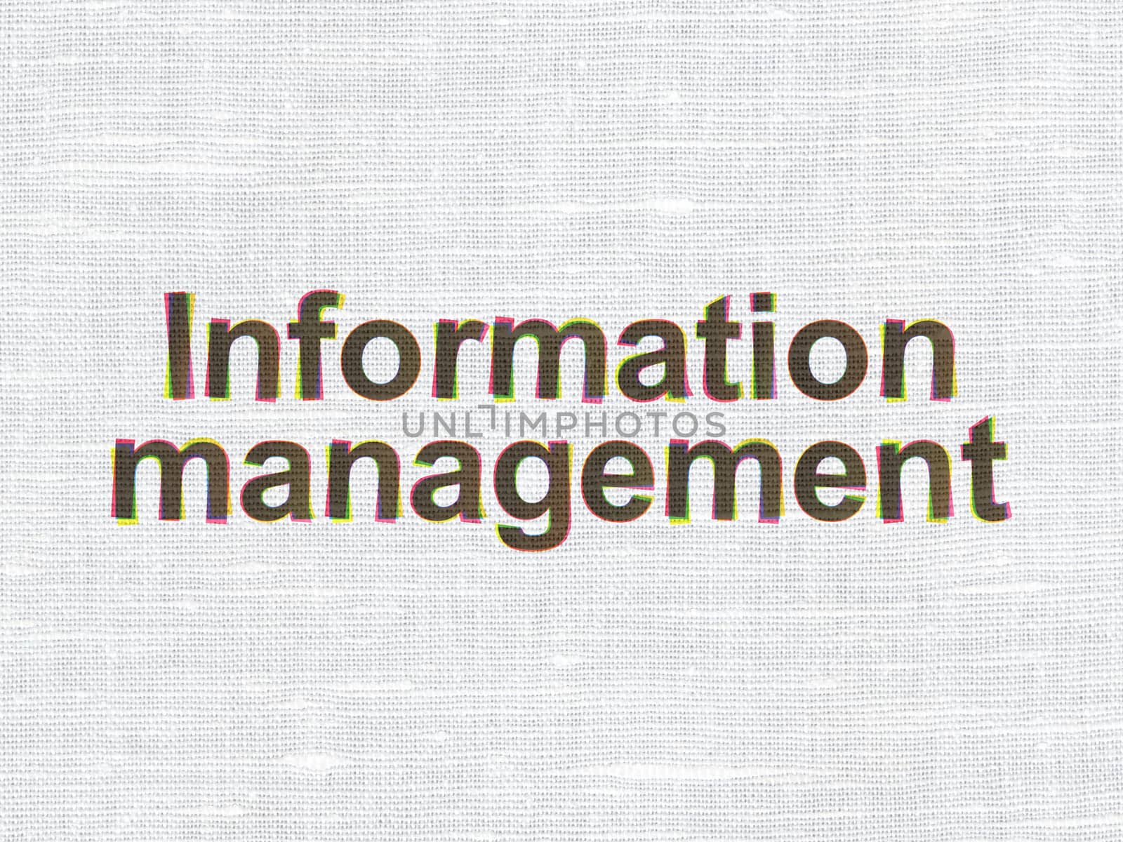 Information concept: Information Management on fabric texture background by maxkabakov