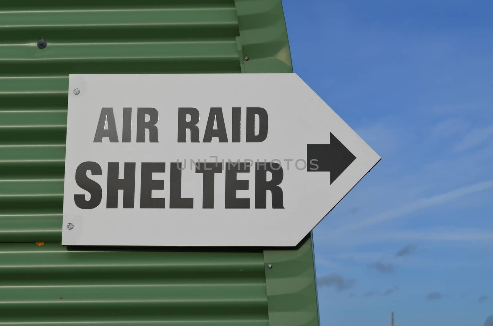 Air raid shelter sign. by bunsview
