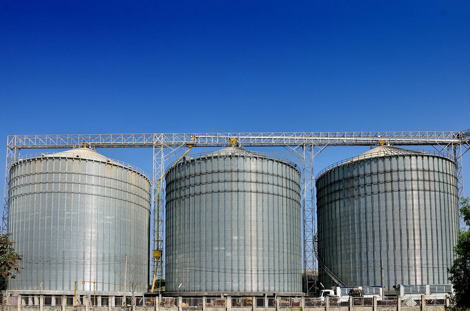 Agricultural Silo - Building Exterior, Storage and drying of grains, wheat, corn, soy, sunflower 