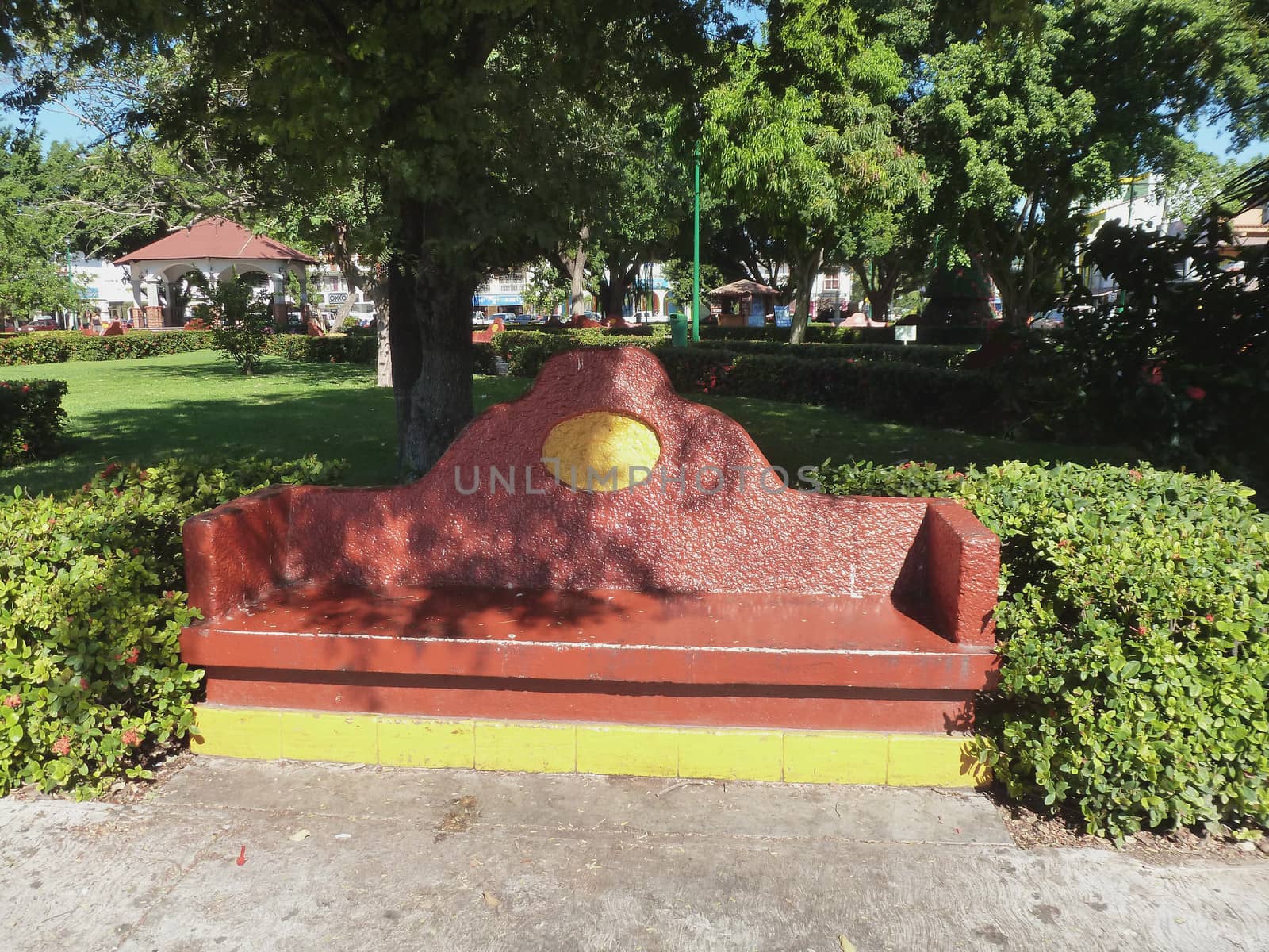 Stone bench Huatulco by iwfrazer