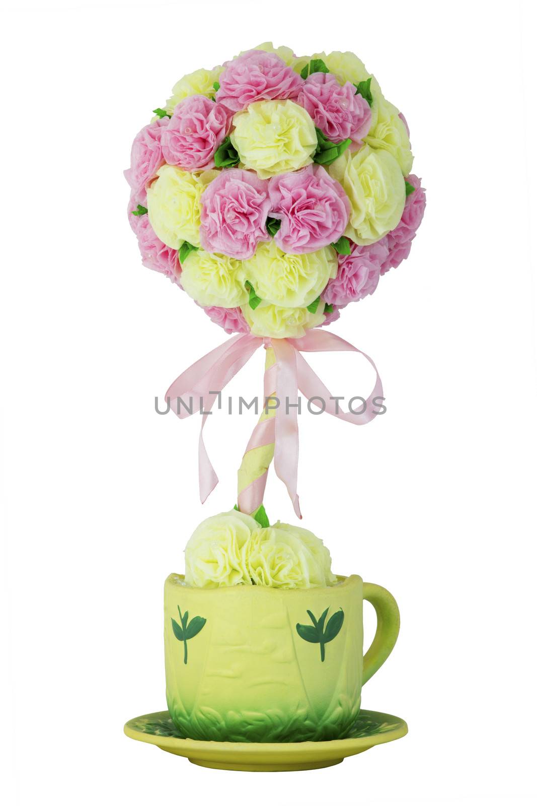 Artificial flower in a pot by cherezoff